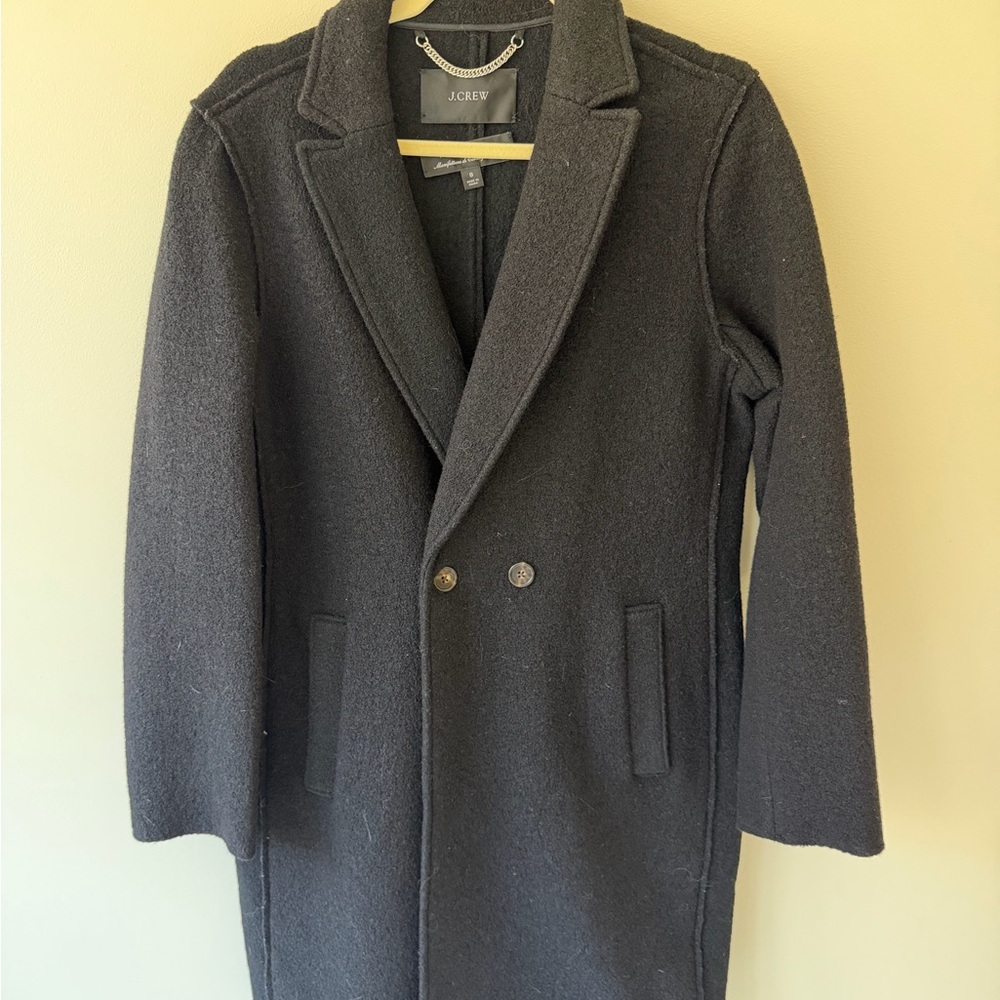 J. Crew wonens black Pea Coat